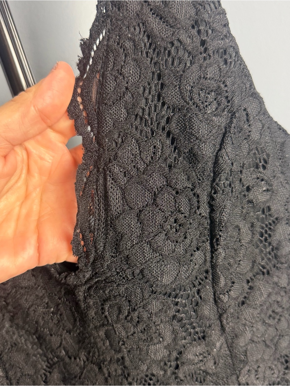 Mi Ami Black Lace top Bodice Sleeveless Jumpsuit Wide Leg Pant size medium - Picture 6 of 11